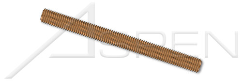 1"-8 X 3' Threaded Rods, Full Thread, Silicon Bronze