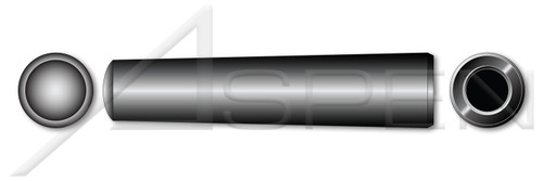 M12 X 50mm DIN 7978 / ISO 8736, Metric, Internally Threaded Tapered Pin, AISI 12L13 Steel