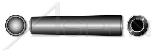 M6 X 26mm DIN 7978 / ISO 8736, Metric, Internally Threaded Tapered Pin, AISI 12L13 Steel