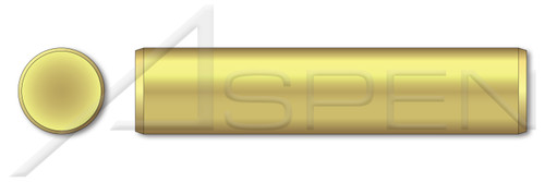 3/8" X 1-1/2" Solid Dowel Pins, Brass