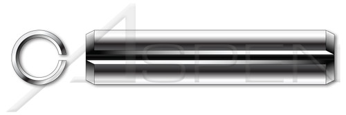 M3.5 X 28mm ISO 8752, Metric, Slotted Spring Pins, Heavy Duty, 301 Stainless Steel