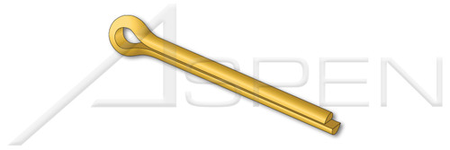 5/32" X 3" Standard Cotter Pins, Extended Prong, Chisel Point, Steel, Yellow Zinc