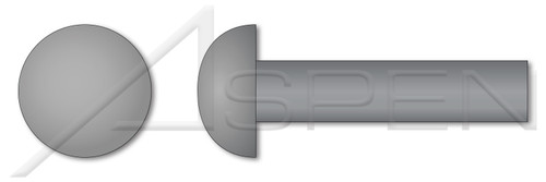 M10 X 16mm DIN 660 / ISO 1051, Metric, Solid Rivets, Round Head, Steel