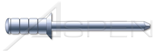 3/16", Grip=0.188"-0.354" Multigrip Rivets, Steel Body / Steel Pin, Countersunk External, Steel, Zinc Plated