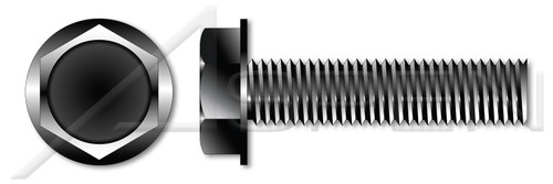 1/4"-20 X 1" Machine Screws, Hex Indented Washer Head, Full Thread, Steel, Black Oxide