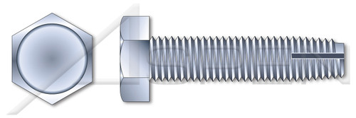 1/4"-20 X 1/2" Thread-Cutting Screws, Type "1", Indented Hex Head, Steel, Zinc Plated and Baked