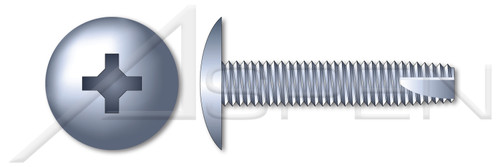 1/4"-20 X 3/4" Thread-Cutting Screws, Type "23", Truss Phillips Drive, Steel, Zinc Plated