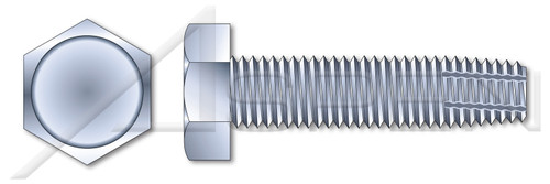 5/16"-18 X 1" Thread-Cutting Screws, Type "F", Indented Hex Head, Steel, Zinc Plated