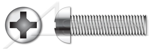#6-32 X 1-1/2" Machine Screws, Round Phillips Drive, Full Thread, Stainless Steel