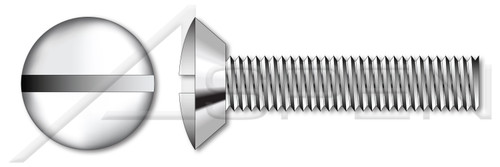 1/4"-20 X 3/8" Machine Screws, Oval Undercut Slot Drive, 82 Degree Countersink, Full Thread, Stainless Steel