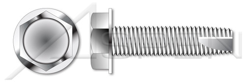 1/4"-20 X 1/2" Thread Cutting Screws, Type "23", Hex Indented Washer Head, Stainless Steel