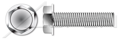 1/4"-20 X 1-1/4" Machine Screws, Hex Indented Washer Head, Full Thread, Stainless Steel