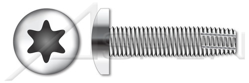 5/16"-18 X 1-1/2" Thread Cutting Screws, Type "F", Pan 6Lobe Torx(r) Drive, Stainless Steel