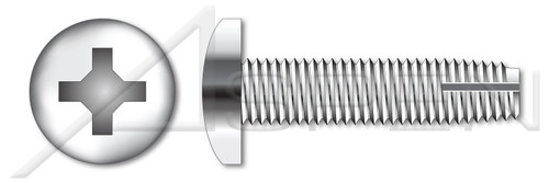 #10-32 X 3/8" Thread Cutting Screws, Type "1", Pan Phillips Drive, Stainless Steel