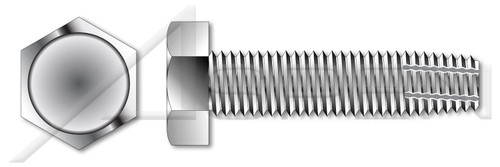 1/4"-20 X 1/2" Thread Cutting Screws, Type "F", Indented Hex Head, Stainless Steel