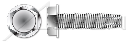 #10-24 X 1" Thread Cutting Screws, Type "F", Hex Indented Washer Head, Stainless Steel