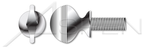 1/4"-20 X 5/8" Thumb Screws, Spade Head, With Shoulder Type A, Stainless Steel