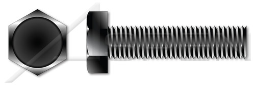 #8-32 X 3/8" Machine Screws, Indented Hex Head, Full Thread, Steel, Black Oxide
