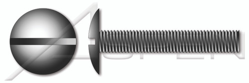 1/4"-20 X 1" Machine Screws, Truss Slot Drive, Full Thread, Steel, Black Zinc