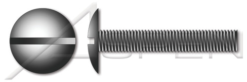 1/4"-20 X 1/2" Machine Screws, Truss Slot Drive, Full Thread, Steel, Black Zinc