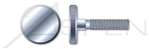 M6-1.0 X 30mm DIN 653, Metric, Thumb Screws, Knurled Flat Head, Low Type, Steel, Zinc Plated