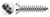 M6.3 X 45mm DIN 7982 / ISO 7050, Metric, Self-Tapping Sheet Metal Screws, Flat Phillips Drive, Full Thread, A4 Stainless Steel