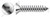 M3.9 X 38mm DIN 7982 / ISO 7050, Metric, Self-Tapping Sheet Metal Screws, Flat Head Square Drive, Full Thread, A2 Stainless Steel