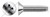 M5-0.8 X 30mm DIN 7500 Type ME, Metric, Thread Rolling Screws, Flat Pozidriv Alternative Drive, A2 Stainless Steel