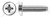 M4-0.7 X 20mm DIN 7500 Type CE, Metric, Thread Rolling Screws, Pan Pozidriv Alternative Drive, A2 Stainless Steel