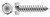 M4.2 X 45mm DIN 7976 / ISO 1479, Metric, Self-Tapping Sheet Metal Screws, Hex Indented Head, Full Thread, A2 Stainless Steel