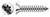 M4.8 X 13mm ISO 14586, Metric, Self-Tapping Sheet Metal Screws, Flat Head 6Lobe Torx(r) Drive, A2 Stainless Steel