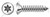 M6.3 X 38mm ISO 14587, Metric, Self-Tapping Sheet Metal Screws, Oval Head 6Lobe Torx(r) Drive, A4 Stainless Steel