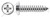 M3.9 X 13mm DIN 7981 / ISO 7049, Metric, Self-Tapping Sheet Metal Screws, Pan Phillips Drive, Full Thread, A4 Stainless Steel