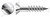 M4.5 X 70mm DIN 97, Metric, Wood Screws, Flat Slot Drive, A2 Stainless Steel