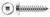 M3.9 X 50mm DIN 7981 / ISO 7049, Metric, Self-Tapping Sheet Metal Screws, Pan Square Drive, Full Thread, A2 Stainless Steel