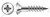 M3 X 25mm DIN 7995, Metric, Wood Screws, Oval Pozidriv Alternative Drive, A2 Stainless Steel