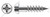 M4.5 X 40mm DIN 7996, Metric, Wood Screws, Round Pozidriv Alternative Drive, A2 Stainless Steel