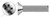 M6-1.0 X 8mm DIN 965 / ISO 7046, Metric, Machine Screws, Flat Pozidriv Alternative Drive, Full Thread, A4 Stainless Steel