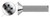 M6-1.0 X 10mm DIN 965 / ISO 7046, Metric, Machine Screws, Flat Pozidriv Alternative Drive, Full Thread, A2 Stainless Steel