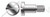 M3-0.5 X 10mm DIN 923, Metric, Machine Screws, Pan Slot Head with Shoulder, AISI 303 Stainless Steel (18-8)