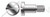 M4-0.7 X 10mm DIN 923, Metric, Machine Screws, Pan Slot Head with Shoulder, AISI 303 Stainless Steel (18-8)