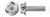 #10-24 X 1" Flange Screws, Locking Serrations, Full Thread, Stainless Steel