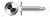 1/4"-14 X 1" Self-Drilling Screws, Modified Truss Phillips Drive, Stainless Steel