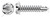 #10 X 1/2" Self-Drilling Screws, Hex Slotted Indented Washer Head, Stainless Steel