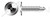 1/4"-14 X 2-1/2" Self-Drilling Screws, Modified Truss Phillips Drive, Stainless Steel
