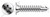 #8-18 X 1" Self-Drilling Screws, Wafer Head Phillips Drive, Stainless Steel