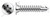 #8-18 X 3/4" Self-Drilling Screws, Wafer Head Phillips Drive, Stainless Steel