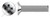 #8-32 X 5/8" Machine Screws, Flat Phillips Drive, 100 Degree Countersink, Full Thread, Stainless Steel