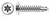 #8-18 X 2" Self-Drilling Screws, Pan 6Lobe Torx(r) Drive, Stainless Steel