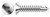 #14 X 1" Self-Drilling Screws, Flat Square Drive, AISI 410 Stainless Steel